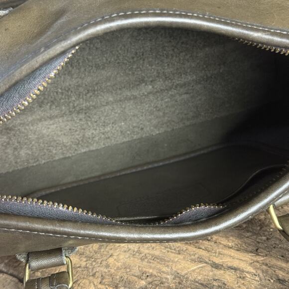 Vintage Coach Flannel Gray Madison Satchel Bag 9725 NYC Made In USA - Picture 11 of 14